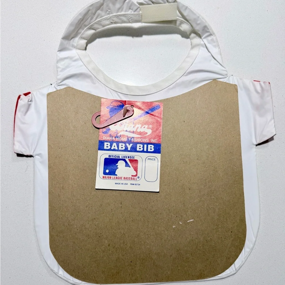 Vintage 80s Cincinnati Reds Baby Bib Jersey NWT Velcro MLB Rare